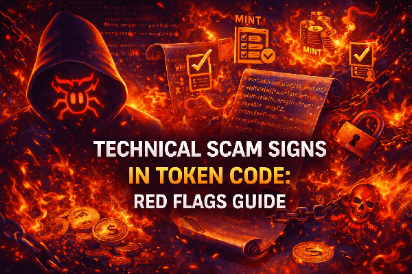 Technical scam signs in token code: red flags and dangerous functions