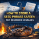 Seed phrase storage mistakes