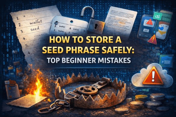 Seed phrase storage mistakes