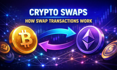 crypto token swap exchange concept