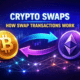 crypto token swap exchange concept